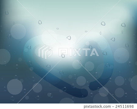 Realistic raindrops on window with bokeh, vector Realistic raindrops on window with bokeh, vector 24511698