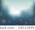 Realistic raindrops on window with bokeh, vector 24511699