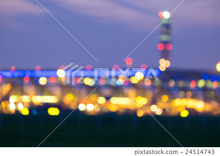 Blurred with light up Airport at night Blurred with light up Airport at night 24514743