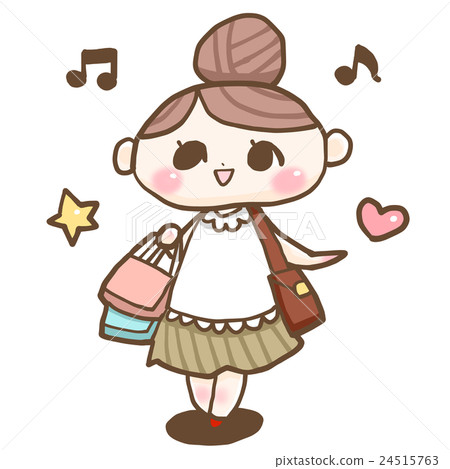 購物女性散步 購物女性散步 24515763