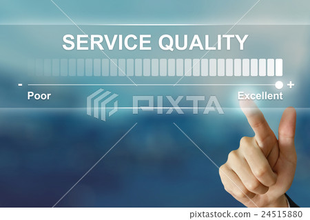 business hand clicking excellent service quality business hand clicking excellent service quality 24515880