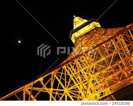 東京塔和月亮 24518598