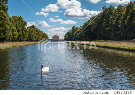 The pond in Nymphenburg palace Munich The pond in Nymphenburg palace Munich 24523358