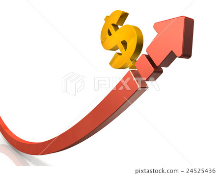 Abstract 3DCG illustration of price hike 24525436