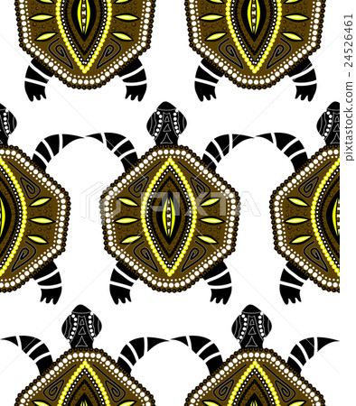 Seamless pattern with turtles-插圖素材 [24526461] - PIXTA圖庫