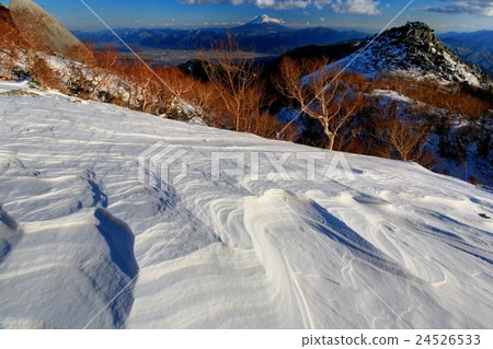 南阿爾卑斯山的沙沙石·Yakushidake和富士山 24526533