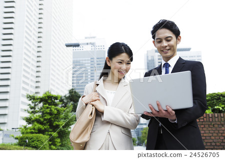 Business businessman Personal computer meeting Meeting salesman Business insurance finance 24526705