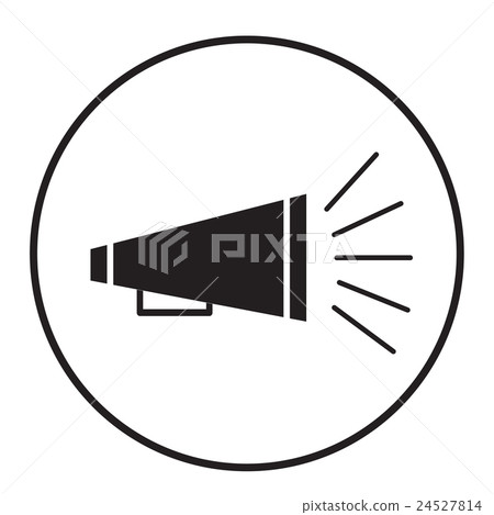 bullhorn symbol icon on white background 24527814