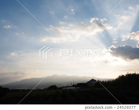 藍色日落〜天使的梯子·日落的黃昏 藍色日落〜天使的梯子·日落的黃昏 24529377