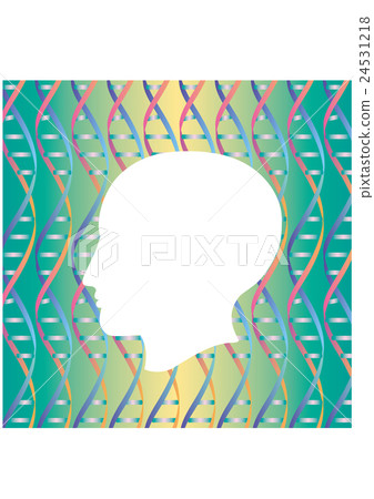 在外形配置文件剪影的雙螺旋結構樣式 24531218