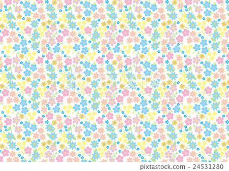 Small flower pattern (background white colorful) - Stock Illustration ...