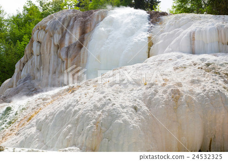 Fosso Bianco hot springs in Bagni San Filippo Fosso Bianco hot springs in Bagni San Filippo 24532325