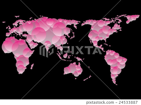 World map - Circle yen Gradet - Pink World map - Circle yen Gradet - Pink 24533887