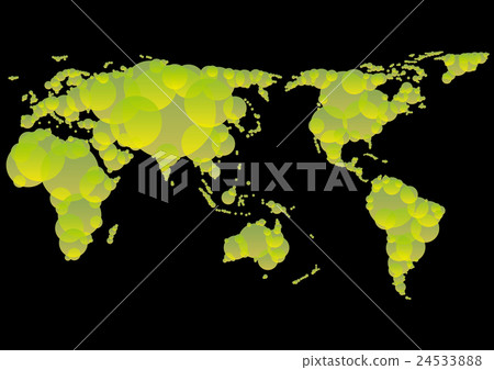 World Map - Circle Yen Graded - Lime Yellow World Map - Circle Yen Graded - Lime Yellow 24533888