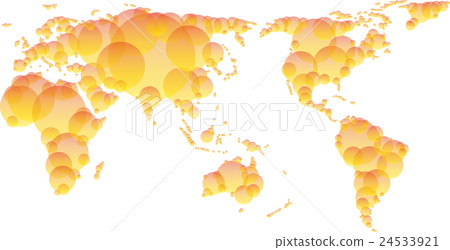 World map - Circle yen Grade - Orange 24533921