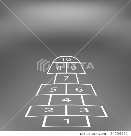 Hopscotch Game Isolated Hopscotch Game Isolated 24534351