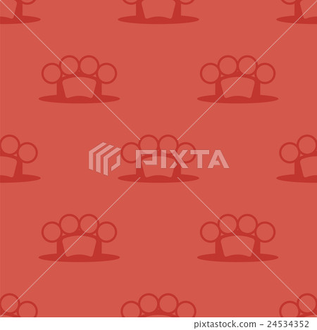 Metal Knuckles Silhouette Seamless Pattern 24534352
