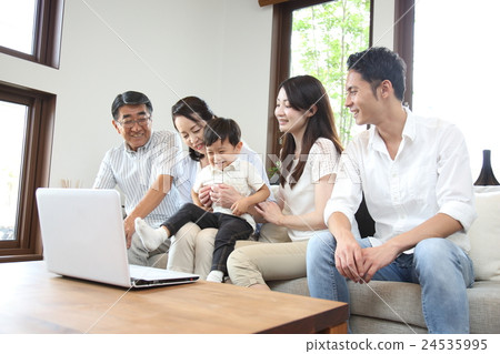Three generations family personal computer 24535995