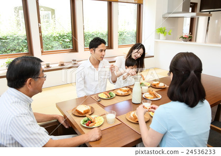 Three generations family meal Three generations family meal 24536233