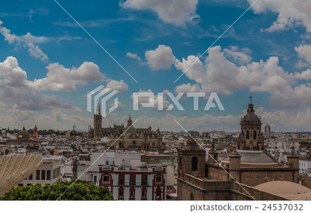 Nice view of Old city of Seville in Spain Nice view of Old city of Seville in Spain 24537032