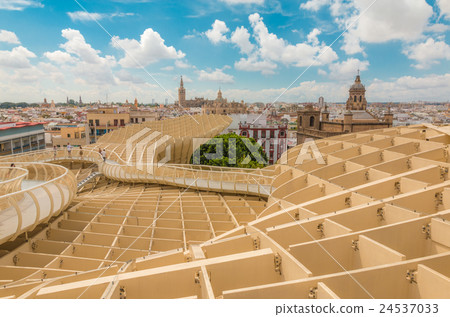 View from Metropol Parasol in Seville View from Metropol Parasol in Seville 24537033