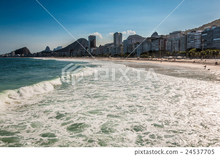 Waves in Copacabana beach in Rio de Janeiro Waves in Copacabana beach in Rio de Janeiro 24537705
