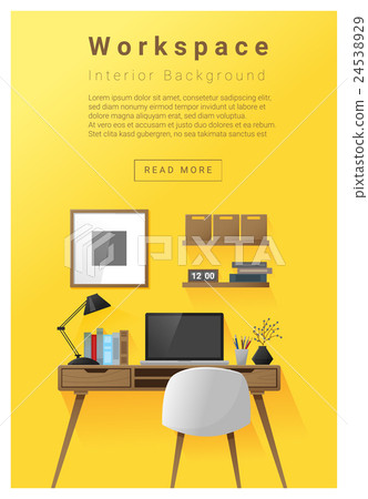 Interior design Modern workspace banner 1 Interior design Modern workspace banner 1 24538929