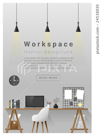 Interior design Modern workspace banner 2 Interior design Modern workspace banner 2 24538930