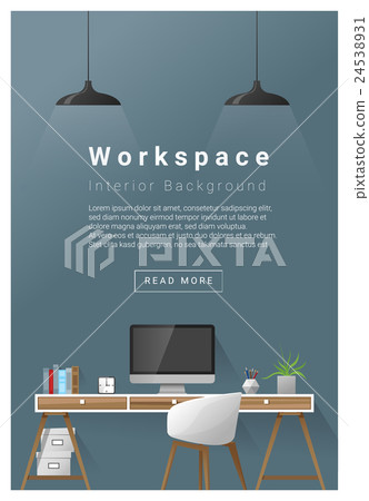 Interior design Modern workspace banner 3 Interior design Modern workspace banner 3 24538931