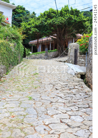 Shuri Kinjo Town cobblestone road 24541145