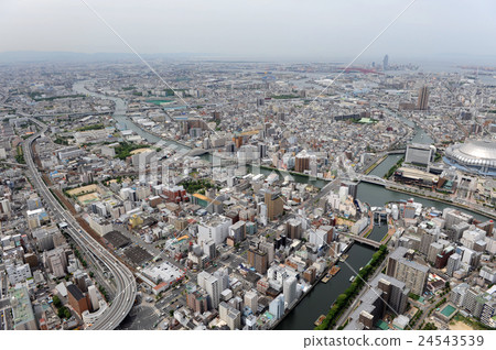 Aerial photograph of Osaka-shi Naniwa-ku, Taisho-ku, Minato-ku 24543539