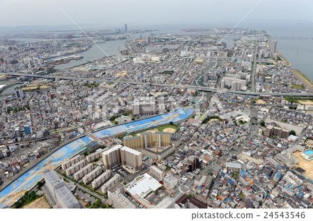 大阪市Konohana區鳥瞰圖 24543546