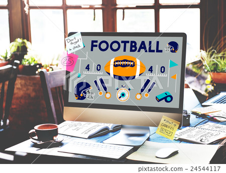 Football Game Ball Play Sports Graphics Concept 24544117