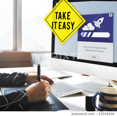 Keep Calm Reduce Speed Relax Slow Down Concept 24544208