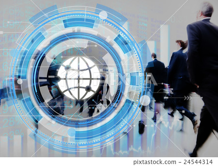 Digital Blue Hud Interface Global Concept 24544314