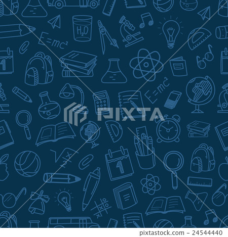 Back to school chalk doodles black 24544440