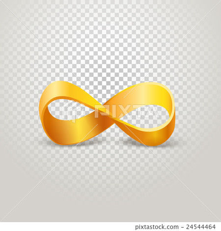 Infinity golden sign on transparent background 24544464