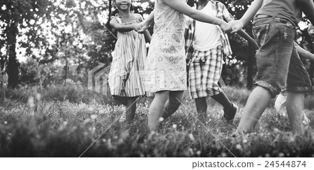 Children Friendship Playful Togetherness Happiness Concept Children Friendship Playful Togetherness Happiness Concept 24544874