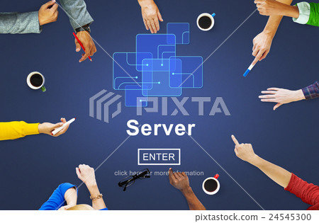 Server Online Technology Storage Software Concept Server Online Technology Storage Software Concept 24545300
