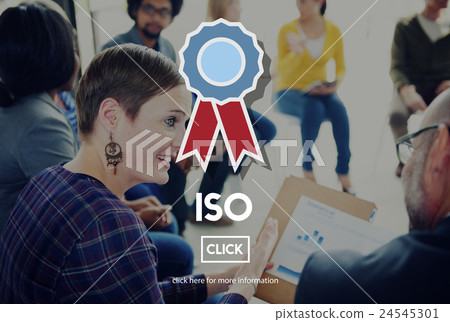 ISO Business Industrial Certification Quality Concept ISO Business Industrial Certification Quality Concept 24545301