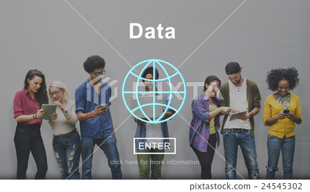 Data Global Information Icon Concept Data Global Information Icon Concept 24545302