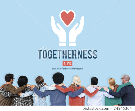 Togetherness Unity Design Icon Heart Concept Togetherness Unity Design Icon Heart Concept 24545304