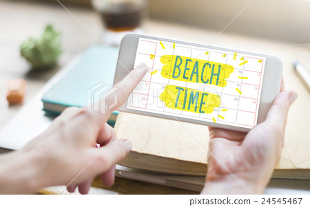 Beach Time Coast Ocean Sea Shore Vacation Concept 24545467