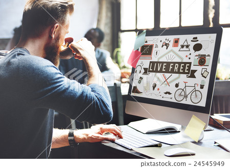 Live Free Freedom Alive Enjoy Concept Live Free Freedom Alive Enjoy Concept 24545949