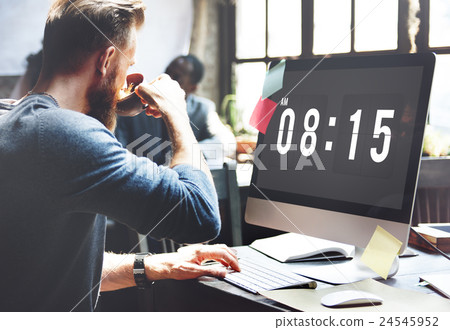 Time And Date Clock Graphic Concept 24545952