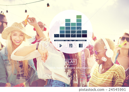 Music Player Media Audio Play Concept Music Player Media Audio Play Concept 24545991