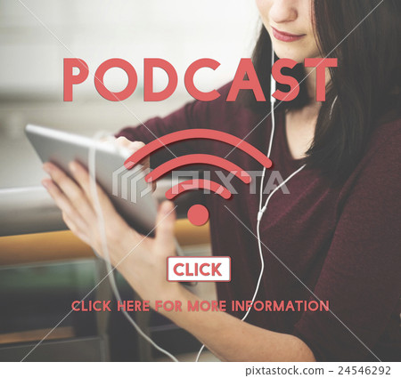 Podcast Wireless Internet Networking Online Concept Podcast Wireless Internet Networking Online Concept 24546292