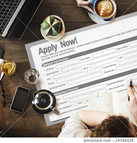 Online Web Job Application Form Concept 24546836