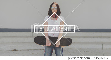 Enjoyment Enjoy Happiness Life Joy Concept 24546987