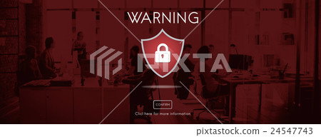 Security Alert Caution Beware Attention Sign Concept 24547743
